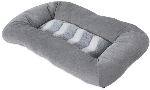 17" x 11" Precision Pet Snoozz ZigZag Mat Pet Bed Gray and White