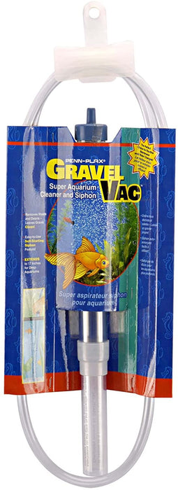 1 count Penn Plax Gravel-Vac Aquarium Gravel Cleaner Extendable 9-16" Long