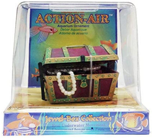1 count Penn Plax Action-Air Treasure Chest Aquarium Ornament