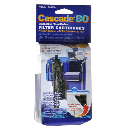 3 count Cascade 80 Power Filter Disposable Floss / Carbon Filter Cartridges