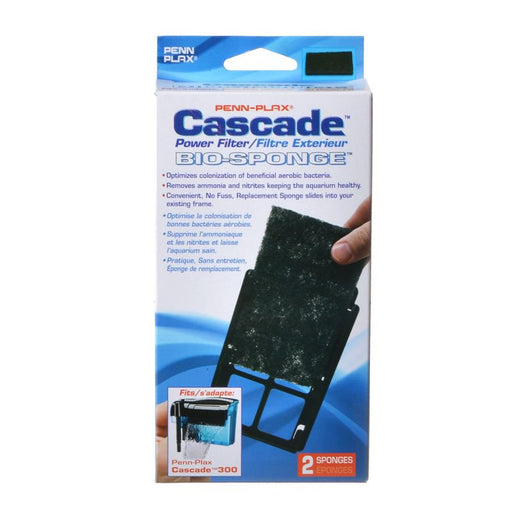 2 count Cascade 300 Power Filter Bio-Sponge Cartridge