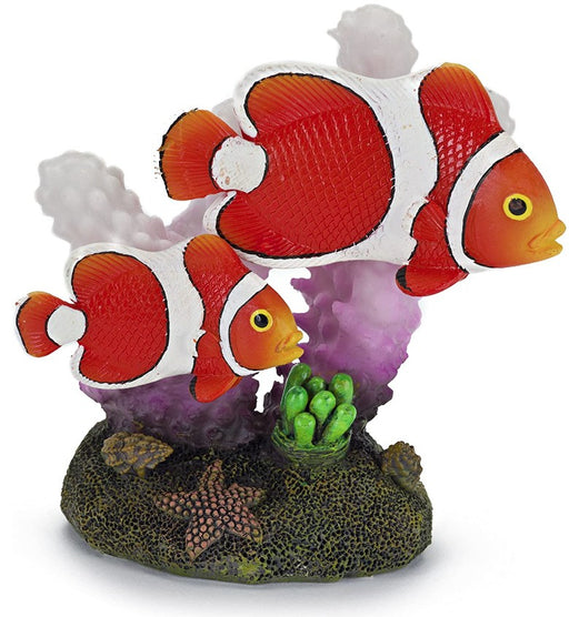 1 count Penn Plax Clown Fish and Coral Aquarium Ornament