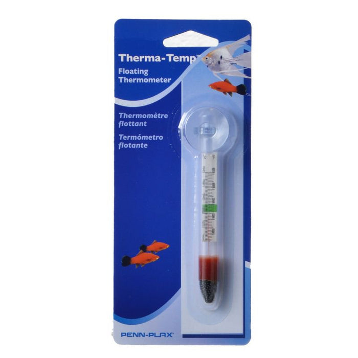 1 count Penn Plax Therma-Temp Floating Thermometer with Suction Cup