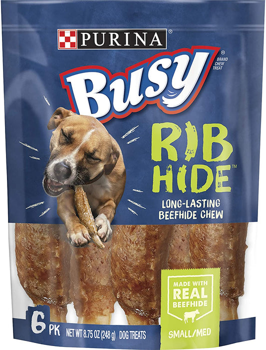 8.75 oz Purina Busy RibHide Chew Treats for Dogs Original