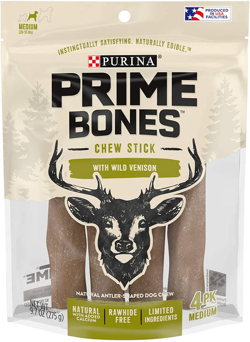 9.7 oz Purina Prime Bones Dog Chew Filled with Wild Venison Medium