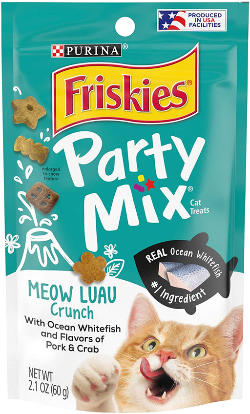 14.7 oz (7 x 2.1 oz) Friskies Party Mix Crunch Treats Meow Luau