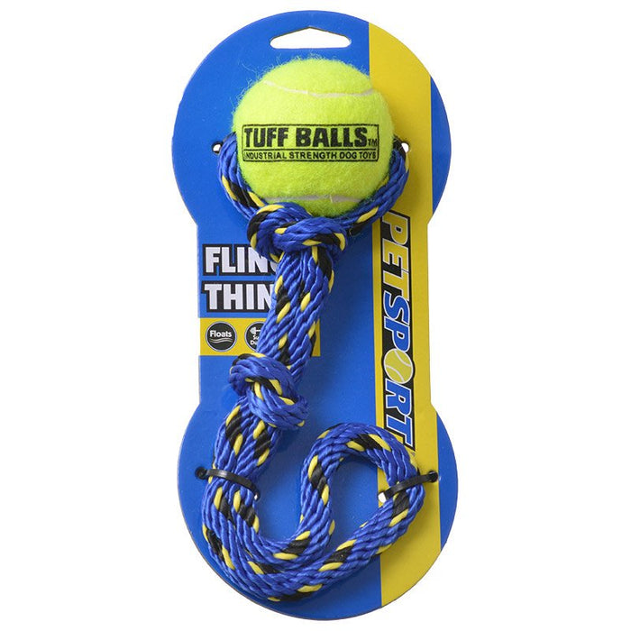 Medium - 1 count Petsport Tuff Ball Fling Thing Dog Toy