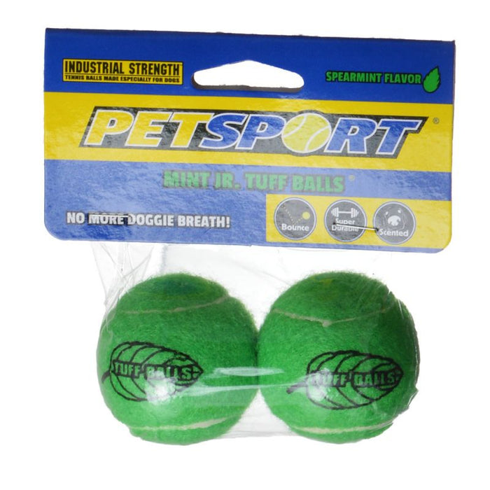 2 count Petsport Mint Jr Tuff Balls Dog Toy