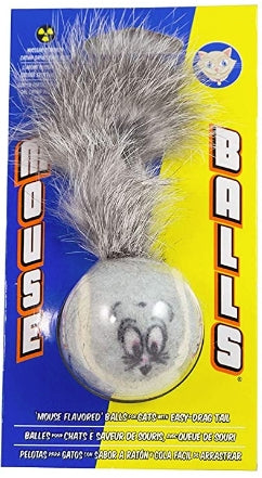 1 count Petsport Mouse Ball with Tail Cat Toy