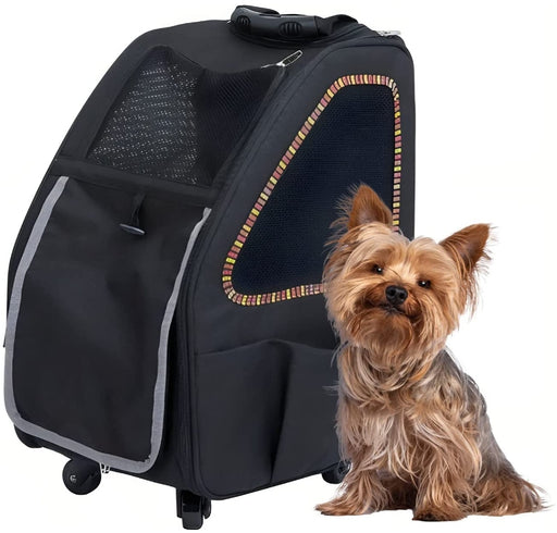 1 count Petique 5-in-1 Pet Carrier for Dogs Cats and Small Animals Sunset Strip