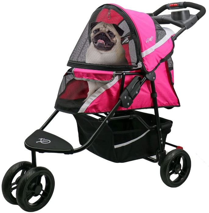 1 count Petique Revolutionary Pet Stroller for Dogs and Cats Supernova Pink