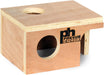 1 count Prevue Wooden Mouse Hut for Hiding and Sleeping Small Pets