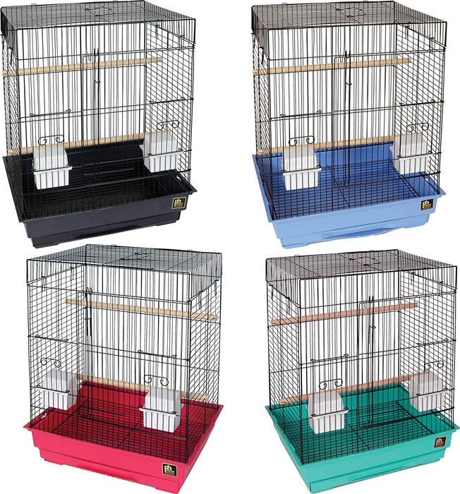 Medium - 4 count Prevue Square Top Bird Cage Assorted Colors