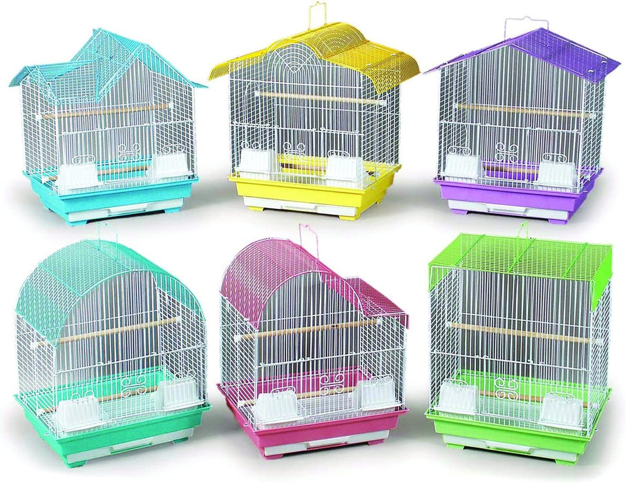 6 count Prevue Parakeet Bird Cages Assorted Colors