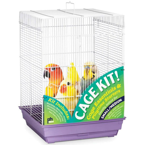 1 count Prevue Square Top Bird Cage Kit Purple