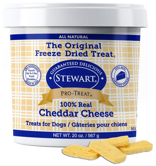 40 oz (2 x 20 oz) Stewart Freeze Dried Cheddar Cheese Dog Treats