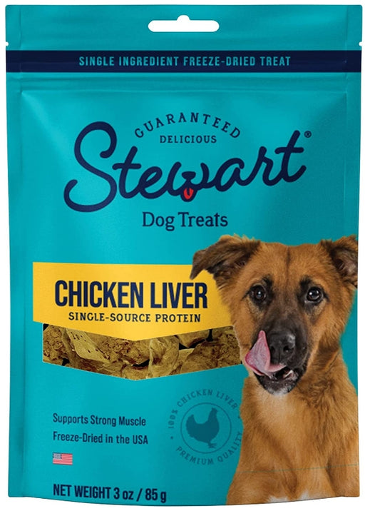 3 oz Stewart Freeze Dried Chicken Liver Treats Resalable Pouch