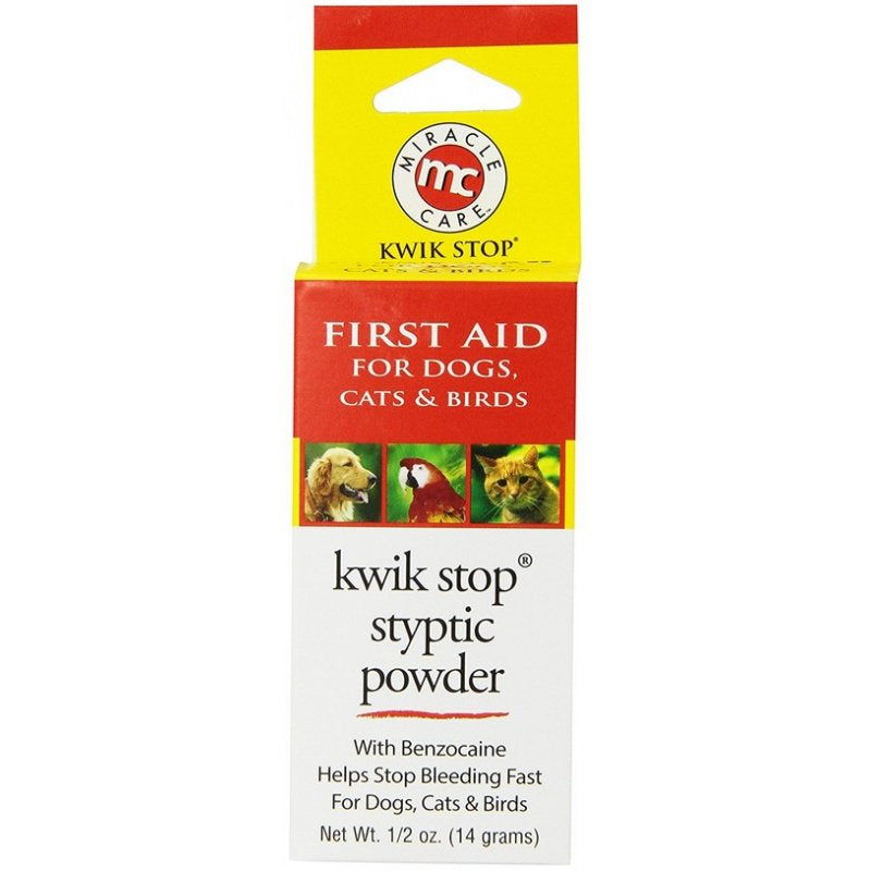 0.5 oz Miracle Care Kwik Stop Styptic Powder for Dogs, Cats and Birds