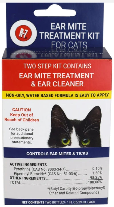1 oz Miracle Care Ear Mite Ear Mite Treatment Kit and Ear Cleaner for Cats