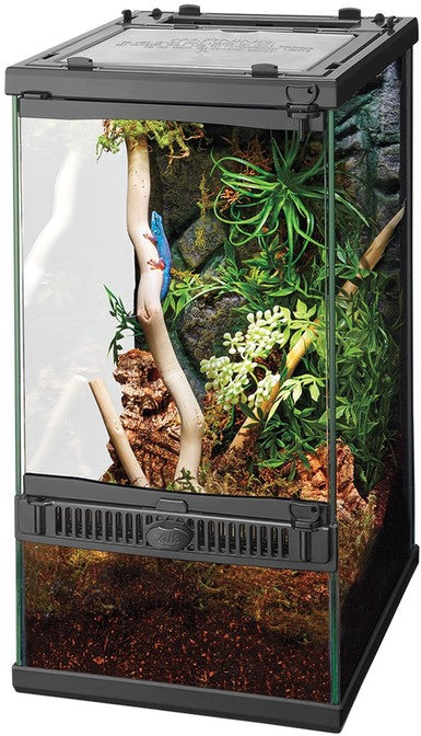 1 count Zilla Front Opening Terrarium with Realistic Rock Foam Background