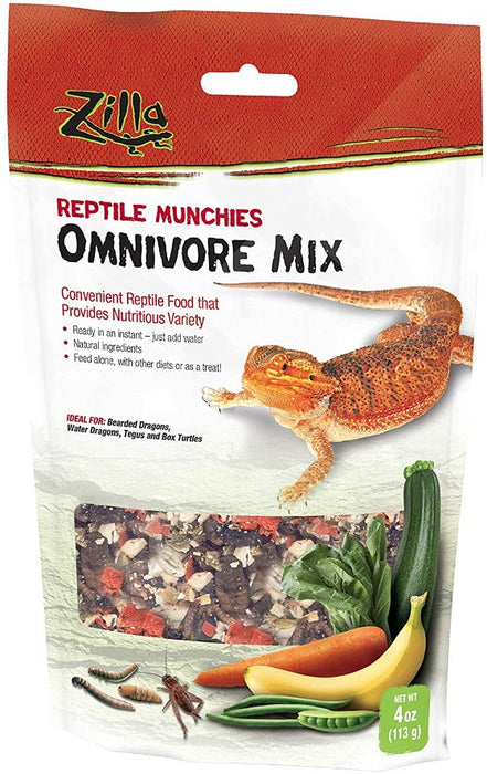 4 oz Zilla Reptile Munchies Omnivore Mix