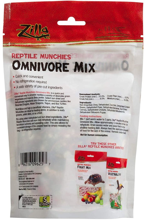 4 oz Zilla Reptile Munchies Omnivore Mix