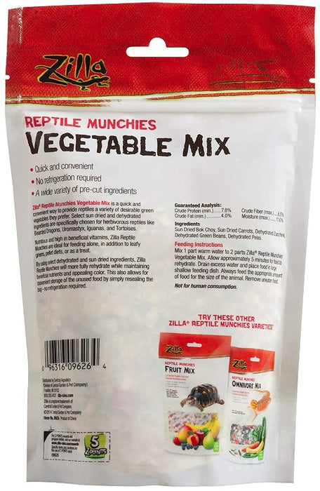 24 oz (6 x 4 oz) Zilla Reptile Munchies Vegetable Mix