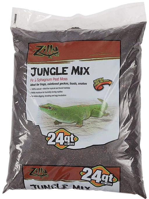 24 quart Zilla Jungle Mix with Fir and Sphagnum Peat Moss for Frogs, Rainforest Geckos, Toads and Snakes