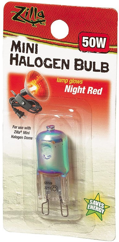 50 watt Zilla Mini Halogen Bulb Night Red