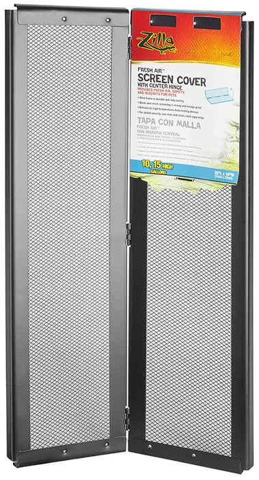 1 count Zilla Fresh Air Screen Cover with Center Hinge 20 x 10 Inch