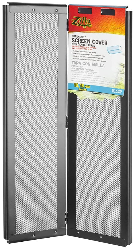 1 count Zilla Fresh Air Screen Cover with Center Hinge 20 x 10 Inch