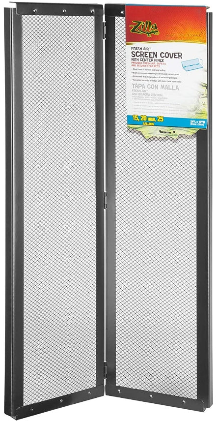1 count Zilla Fresh Air Screen Cover with Center Hinge 24 x 12 Inch