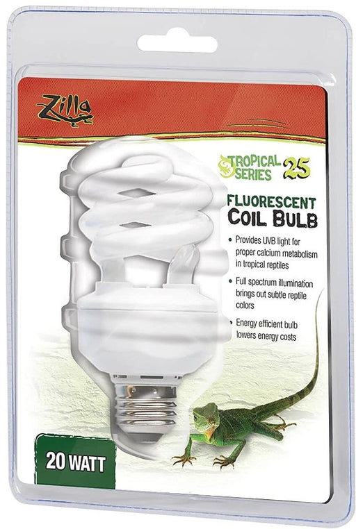 20 watt Zilla Pro Series Tropical 25 Fluorescent UVB/UVA Bulb