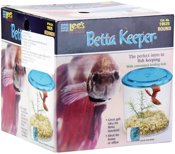 4 count Lees Betta Keeper Round Aquarium Kit