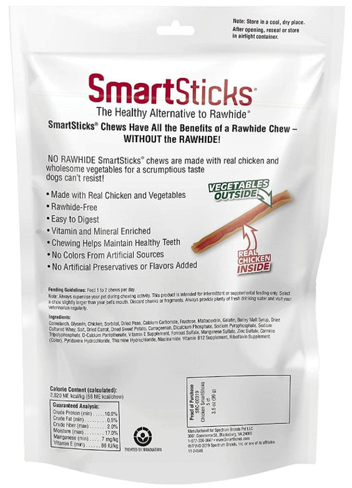 5 count SmartBones SmartSticks Vegetable and Chicken Rawhide Free Dog Chew