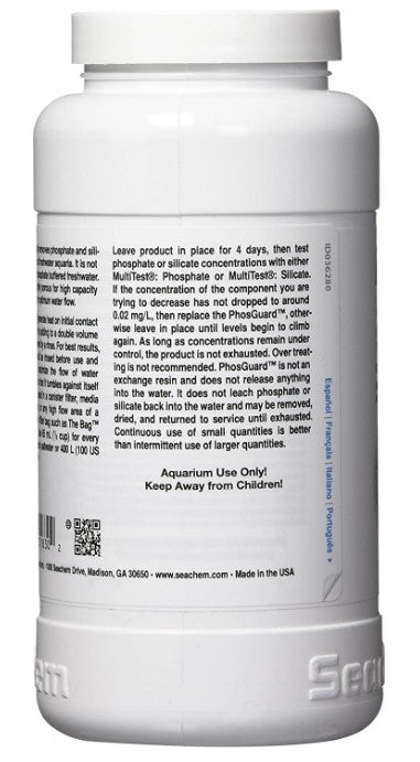 1500 mL (3 x 500 mL) Seachem PhosGuard Rapidly Removes Phosphate and Silicate for Marine and Freshwater Aquariums