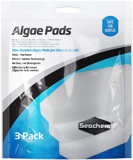 3 count Seachem Non-Scratch Algae Pads for Glass and Acrylic 25 mm Thick