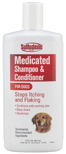 12 oz Sulfodene Medicated Shampoo and Conditioner For Dogs