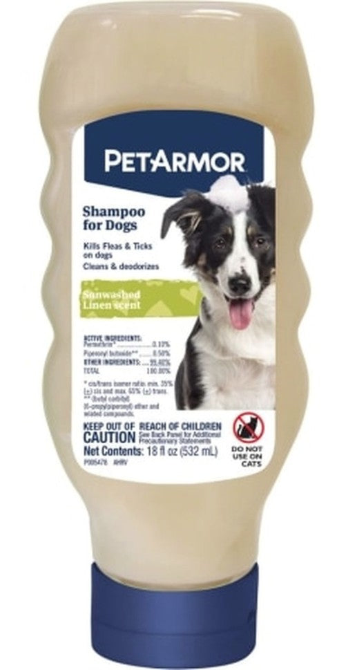18 oz PetArmor Flea and Tick Shampoo for Dogs Sunwashed Linen Scent