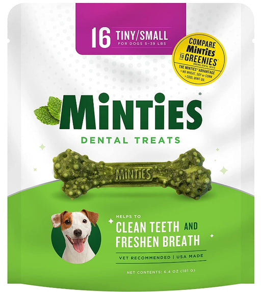 16 count Sergeants Minties Dental Treats for Dogs Tiny Small