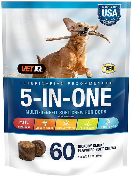 60 count Sergeants VetIQ 5-in-One Multi-Benefit Soft Chews for Dogs