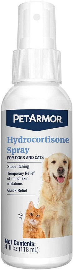 4 oz PetArmor Hydrocortisone Spray Quick Relief for Dogs and Cats