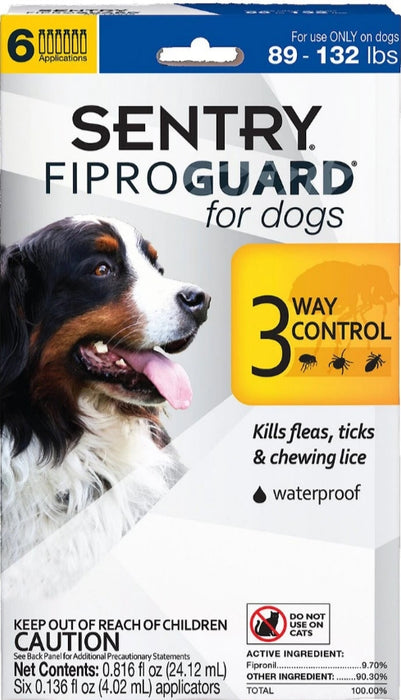 6 count Sentry FiproGuard Flea and Tick Control for X-Large Dogs
