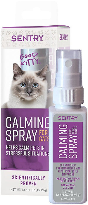 1.62 oz Sentry Calming Spray for Cats Helps Calm Pets in Stressful Situations