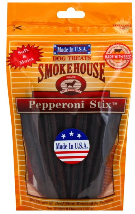 8 oz Smokehouse Pepperoni Stix Dog Treats 8"