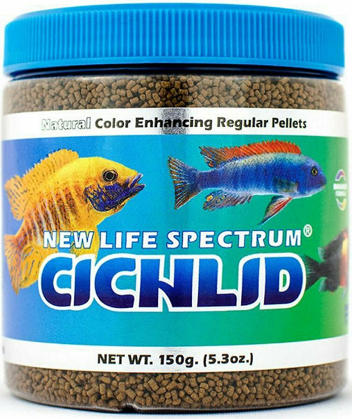 150 gram New Life Spectrum Cichlid Food Regular Sinking Pellets