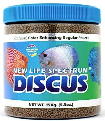 150 gram New Life Spectrum Natural Color Enhancing Discus Regular Pellets