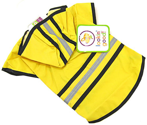 Small - 1 count Fashion Pet Rainy Days Slicker Yellow Dog Rain Coat