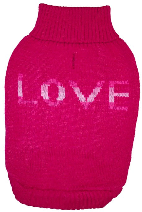 X-Small - 1 count Fashion Pet True Love Dog Sweater Pink