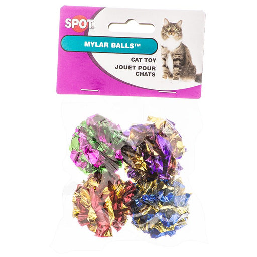 4 count Spot Mylar Balls Cat Toy